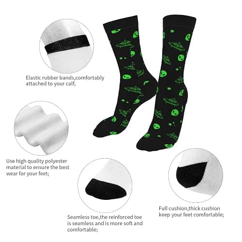 Yilad Novelty Crew Socks Casual Socks Mid Calf Socks For Women Men thumbnail 7
