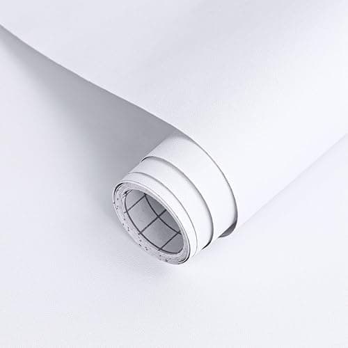 Arthome 17"x120" White Contact Paper, Peel and Stick Matte Wallpaper, Self Adhesive Decorative Vinyl Paper for Countertop, Cabinet, Table, Shelves, Furniture Renovate and Wall Covering Decoration - Image 1