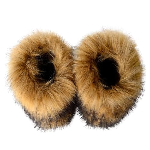 Eosxrp Furry Faux Fur Boots Women's Winter Shoes Woman Fluffy Warm Snow Boots Mid-Calf Comfortable Outdoor Flat thumbnail 4