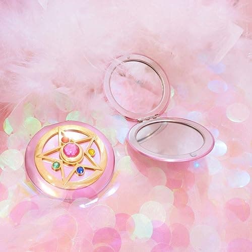 SHOWLOUE Makeup Compact Mirrors, Personal Makeup Mirror Portable Travel Handheld Foldable Double Sided Mirror thumbnail 5