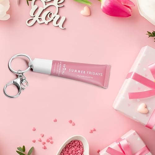 Rolitwils Keychain Holder for Lip Gloss Summer Fridays - Lip Balm Holder Keychain - Portable Lipgloss Case with Keyring thumbnail 6