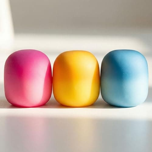 Giant Dough Balls Cylinder Color-Changing Stress Balls Soft Slow Rising Squishy Squeeze Ball - It Changes Color in Sunlight Pink thumbnail 4