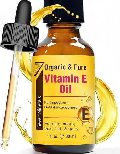 Seven Minerals Ultra Pure Vitamin E Oil - Full-Spectrum D-Alpha Tocopherol, 1 Fl Oz - 100% Organic Vitamin E Oil for Skin, Face, Hair, and Scars - Naturally Occurring = Not Synthetic thumbnail 7
