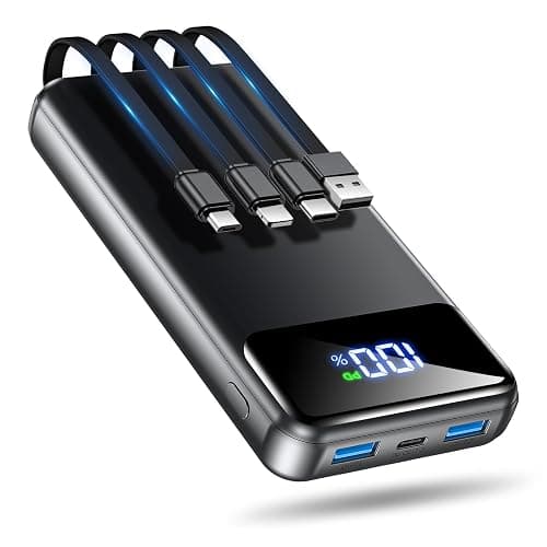 OHOVIV Portable Charger Power Bank 50000mAh Battery Pack, 22.5W Fast Charging PowerBank with Built in Cables,Travel Camping Essential USB-C Portable Phone Charger for iPhone Samsung Pixel Android iPad - Image 1