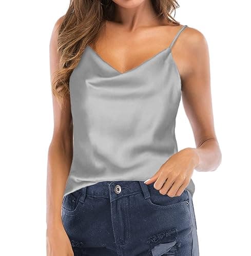 TOUTOUAI Silk Satin Cami Tank Top