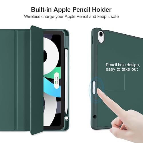 Akkerds Compatible with iPad Air 6th Generation 11 Inch Case M2 2024, for iPad Air 5th/4th Generation Case 2022/2020 10.9 Inch with Pencil Holder[Auto Sleep/Wake], PineGreen thumbnail 7