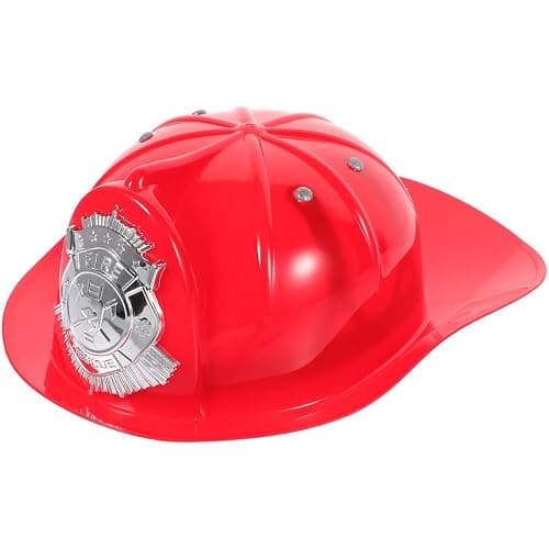 Fireman Helmet Plastic Hard Hat Fire Chief Helmet Firefighter Roleplay Costume Fireman Accessory for Cosplay Party Dress Up - Image 1