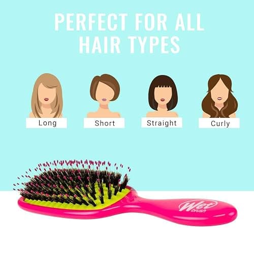 Wet Brush Shine Enhancer Hair Brush, Sky - Exclusive Ultra-soft IntelliFlex Bristles - Natural Boar Bristles for All Hair Types - For Women and Men, Wet and Dry Hair thumbnail 8