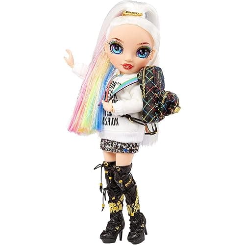Rainbow High Jr High Series 2 Amaya Raine- 9" Rainbow Posable Fashion Doll with Designer Accessories and Open/Close Backpack. Great Toy Gift for Kids Ages 6-12 Years Old & Collectors