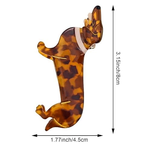 Cute Dachshund Claw Clips, Cellulose Acetate Hair Clips, Dog Hair Barrettes Hair Accessories for Women Girls thumbnail 2