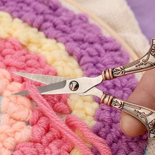BUTUZE Embroidery Scissors Kit, European Antique Vintage Sewing Kit, Complete Vintage Sewing Tools with Embroidery Scissors,Original Case,Sewing Needle Case, Awl for Sewing, Craft, Needlework thumbnail 6