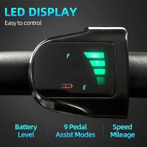 Sportpules 500W Folding Electric Bike, 22MPH Large Removable Battery E-Bike, 14" Fat Tire Adult Electric Bicycles for Commute thumbnail 4