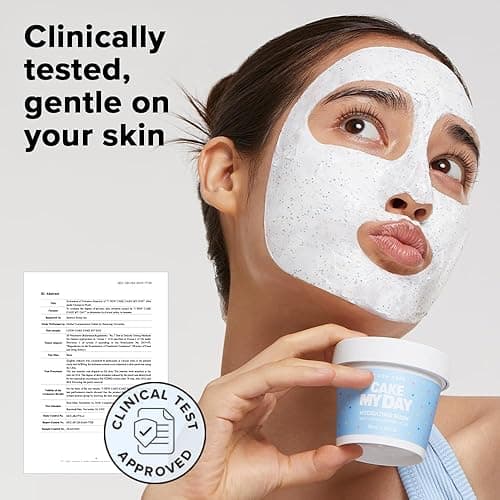 I DEW CARE Wash Off Face Mask - Cake My Day | With Hyaluronic Acid, Self Skin Care, Facial Treatment, Vegan, Cruelty-Free, Paraben-Free, Exfoliating, Deep Cleansing Detox, 3.38 Oz - 02 Cake My Day thumbnail 7