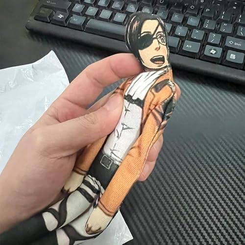 HBGIAY Eren Jaeger Twistable Figure Anime Hange Zoe Soft Figure Built-in Wire Frame Armin Arlert Stuffed Animal Pillow 11.8" thumbnail 4