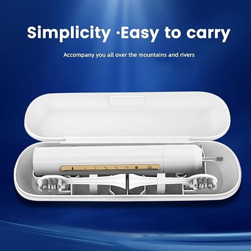 Lumivoid Sonic Electric Toothbrush with 10 Brush Heads for Adults and Children, Up to 30 Days on a Single Charge, 5 Modes, Built-in 2-Minute Smart Timer, IPX8 Waterproof Electric Toothbrush (White) thumbnail 7