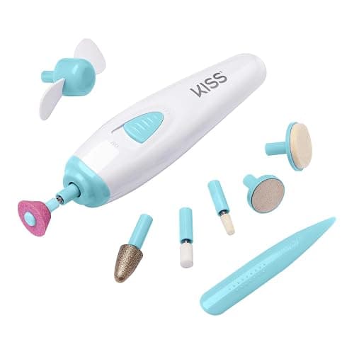 KISS Professional, Electric Nail Drill/Electric Nail File & Nail Dryer System, Includes 12 attachments, cuticle pusher, A/C adapter, storage case - White - 15 Piece Set thumbnail 6