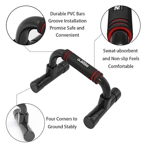 Push Up Bars Strength Training - Workout Stands With Ergonomic Push-up Bracket Board with Anti-Slip Sturdy Structure Portable for Home Fitness Training, Push Up Stands Handle for Floor Workouts thumbnail 3