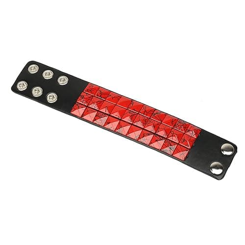 eYLun Men Women Cuff Leather Bracelet Punk Stud Wristband Bracelet Rock Adjustable Bangle Unisex thumbnail 2
