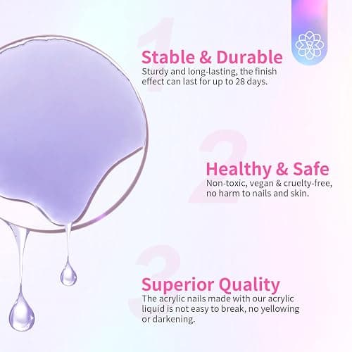 Saviland 120ml Monomer for Acrylic Nails – Acrylic Liquid Monomer for Acrylic Powder Non-Yellowing MMA-Free Formula Acrylic Monomer Liquid for Acrylic Nails Application Nail Extension & Nail Carving thumbnail 5