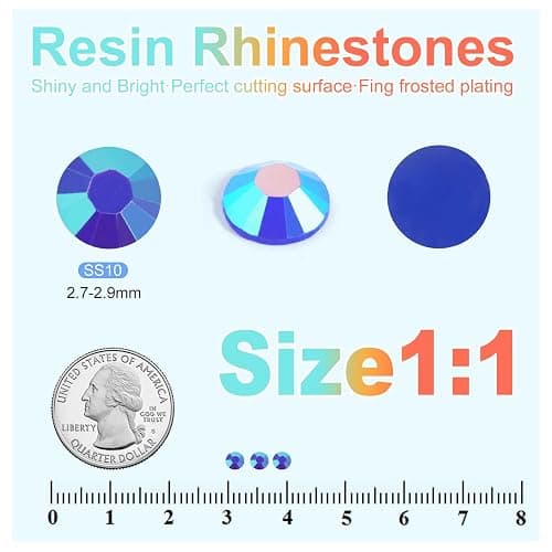 ELEEGEM Bedazzling Kit with Resin Rhinestones, 32,000 pcs 40 Colors 3 mm Flatback Jelly Gems Bedazzler Set & B7000 Glue, DIY Nails, Shoes, Mugs, Books, Crafts & Diamond Art thumbnail 4