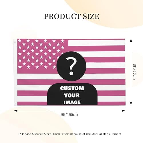 Custom Pink American Flag 3x5ft Custom Flag Design Image Personalized American Flags Customized Tapestry Poster For Clubs Bars Bedroom Room Dorm Concerts Outdoor Garden Decor thumbnail 3