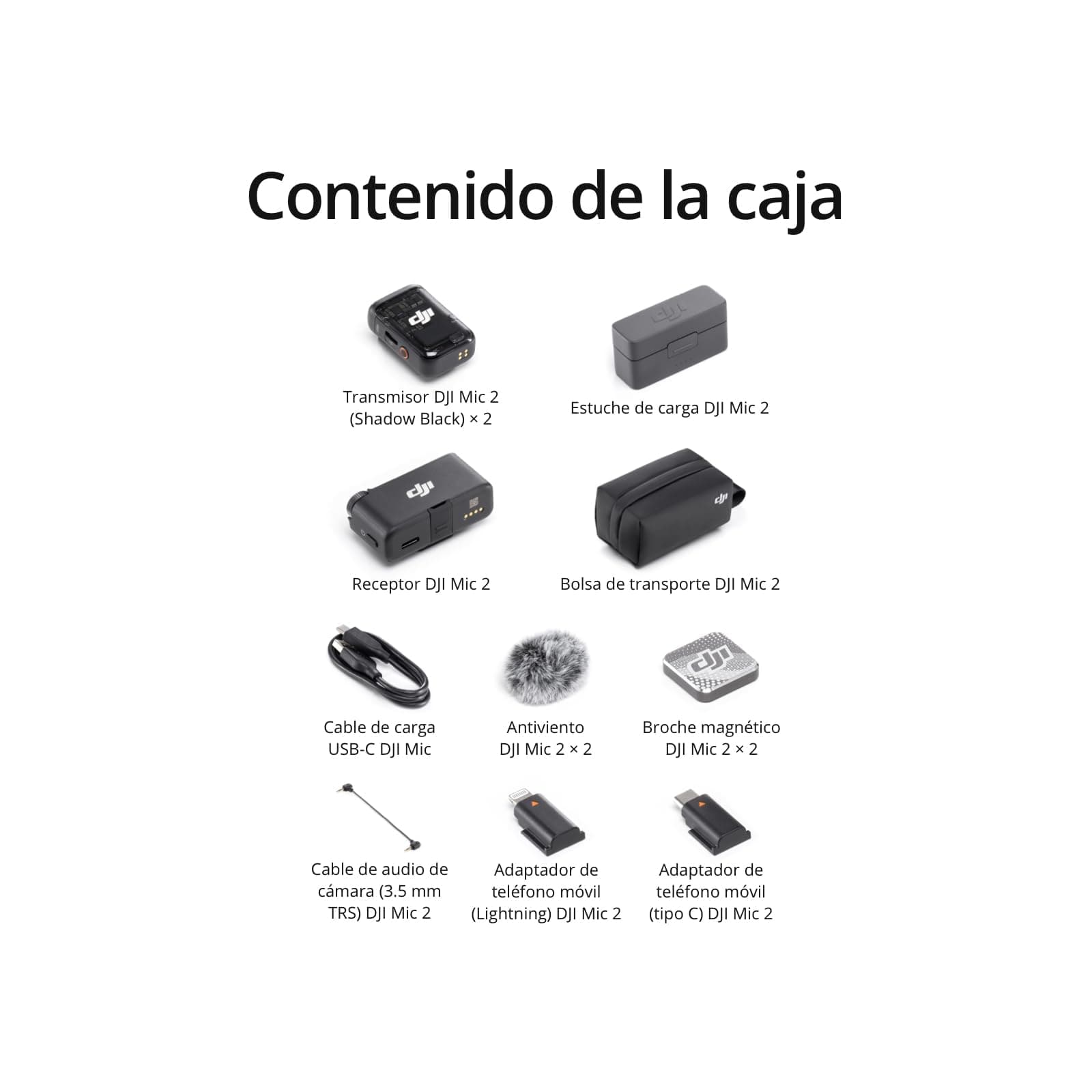 dji Mic 2 (2 TX + 1 RX + Estuche de Carga), Todo en uno, micrófono lavalier y inalámbrico, cancelación de Ruido Inteligente, grabación Interna Flotante de 32 bits, micrófono para iPhone y Android thumbnail 8