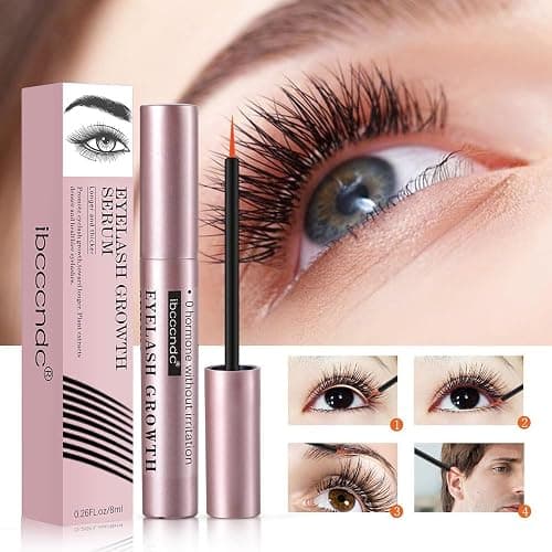 Sérum pour cils – Sérum comestique naturel de croissance des cils pour cils et sourcils plus longs et plus épais, stimule la croissance des cils, végétalien et sans thumbnail 2