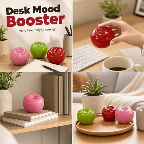 Slushy Apple Squishy, Apple Squishy Slow Rising Stress Relief Squeeze Ball (Green-1pc) thumbnail 6