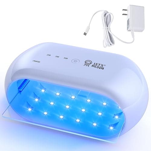 LET'S RESIN UV Light Advanced,Two-Sided Longer time Setting(2m,3m,5m) UV Resin Light with 36 LED Beads, Large Size UV Lamp for Resin Curing,Resin Molds,DIY Craft Decor(Own Design Patent) - Image 1