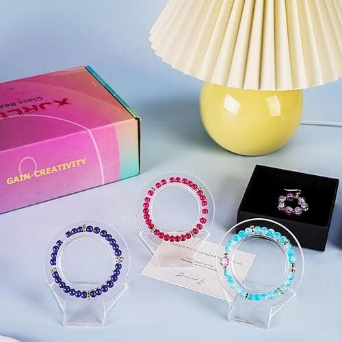 XJRLUK Glass Beads Bracelet Making Kit, 3000 pcs 72 Colors 6 mm Crystal Beads for Jewelry Making, Glass Beads Kits for Beginners DIY Earrings Necklaces Rings Crafts Birthday Gifts thumbnail 5