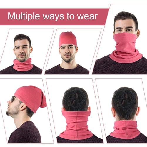 Winter Neck Warmer Fleece Windproof Neck Gaiter Snood for Men Women Cold Weather Face Scarf Headwear for Skiing Running Cycling thumbnail 5