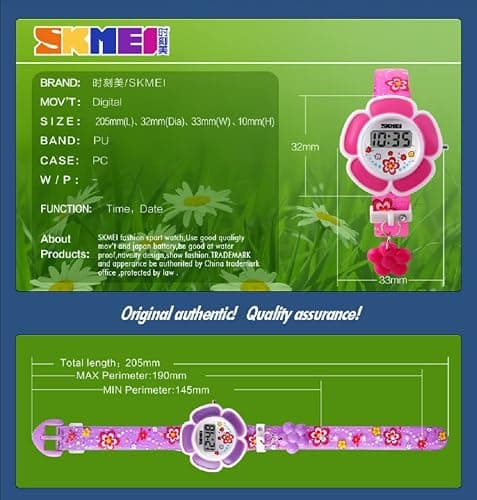 Kids Watch Girl Flower Shape Watch Novelty Cartoon Digital Watch 1144 thumbnail 5