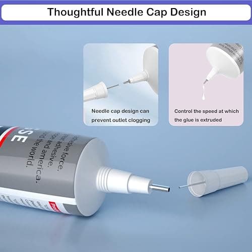 B7000 Adhesive Rhinestones Glue for Crafts, 2PCS 110ml / 3.7 fl oz with 5 Dotting Pen Tool, Wax Pencil and Tweezer, Jewelry Glue for DIY Craft, Makeup, Shoes, Jewelry Making, Nail Art thumbnail 4