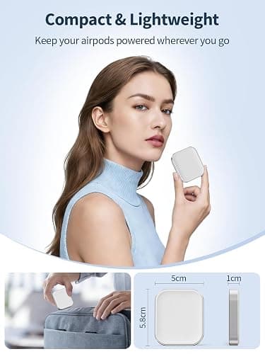 AirPods Pro Charger, Wireless Charging Station for AirPods Pro 3/ Pro 2/Pro, Wireless Charger for Airpods 4 (with Active Noise Cancellation)/ 3rd/ 2rd, White thumbnail 5