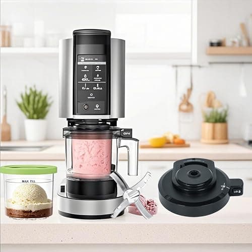 Outer Bowl Lid with Paddle Compatible with Ninja NC301 NC300 Series Ice Cream Maker,Reusable BPA-Free Replacement Lid, Creami Accessories Suit for NC299AMZ/NC301/NC300/NC201/NC101 Series thumbnail 2