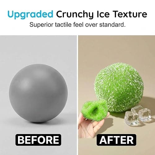 Crunchy Squishy Stress Ball, New Ice Squishies Skin Fidget Sensory Squeeze Ball, Slow Rising Squishies Satisfying Squishy Relaxing Fidget，Blue thumbnail 3