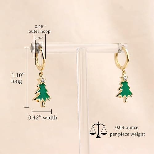 Sonateomber Fall Maple Leaf Dangle Drop Small Gold Hoop Earrings for Women, Cute Sparkly Orange Cubic Zirconia Rhinestone Autumn Thanksgiving Holiday Accessories Jewelry Gift thumbnail 4