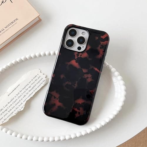 Sayoaho Compatible with iPhone 16 Case, Classic Brown Print Leopard Tortoise Shell Retro Amber, Soft TPU and Hard Back Shockproof Phone Case for iPhone 16 6.1 inch, Color A thumbnail 4