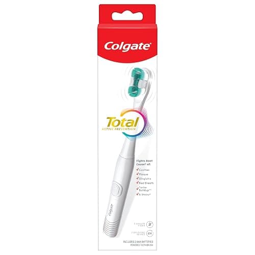 Colgate Total Adult Battery Powered Electric Toothbrush, White, Soft | Includes 2 AAA Batteries, Built-In 2 Minute Timer, 2 Brushing Modes, Powers Away Bacteria, Soft High-Density Bristles thumbnail 9
