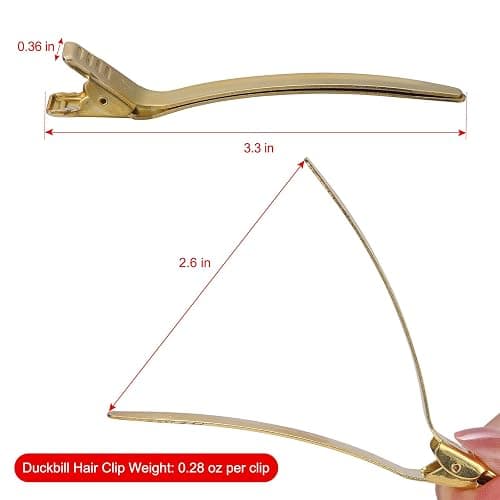 PERFEHAIR 6 Pcs Duckbill Alligator Hair Clips for Women - Metal Sectioning Clips with Strong Grip for Styling, Coloring, Sturdy Duck Bill Clips for Holding Rollers & Setting Curls (Copper) thumbnail 4