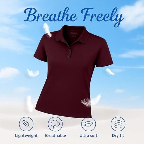 Women's Dry-Fit Golf Polo Shirts 3-Button Golf Polo's in 20 Colors XS-3XL Shirt thumbnail 6