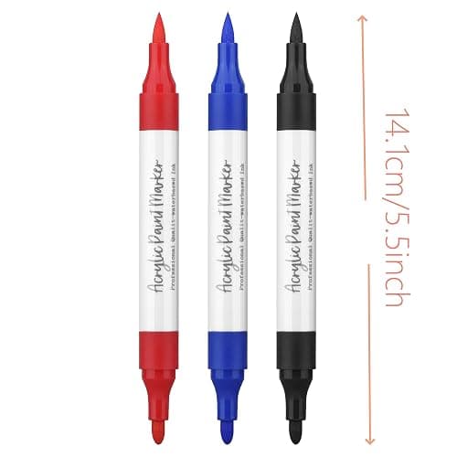 Temporary Tattoo Markers for Skin Paint Pens Kit, 3 Body Markers+ 63 Tattoo Stencils Kit, Flexible Brush Tip, Skin Safe for Art Projects, Drawing (3 Colors-A) - 3 Colors-A thumbnail 8