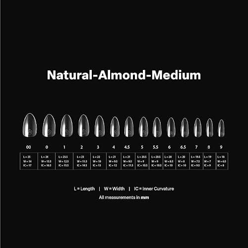 Apres Gel-X® Almond Box of Nail Tips | 280 Gel-X Tips, Soft Gel Tips, 14 Sizes 00-9 | Half-sizes Included (Natural Almond Medium, 280 Count) thumbnail 4
