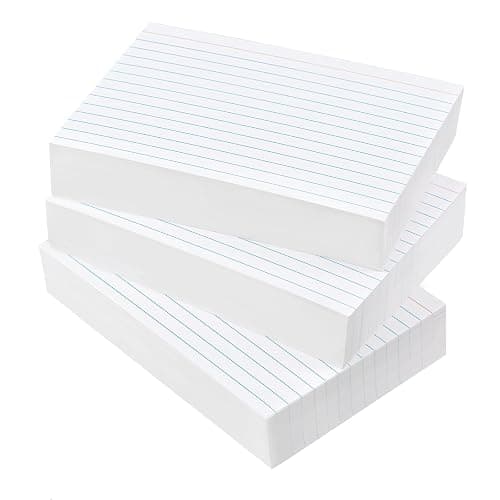 300 PCS White Index Cards 4x6 Single Sided Ruled Goefun | White Lined Note Cards 4 x 6 Flashcards for Studying, Note Taking and To Do List - Image 1
