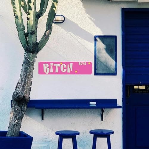 Pink Room Decor Aesthetic Y2k Dorm Room Decor Retro Home Funny Unique House Decoration Cool Dark Bar Signs 4×16 Inches thumbnail 7