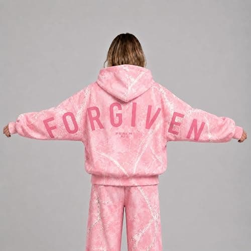 Tednrk Christian Hoodies for Women Maple Leaf Faith Forgiven Letter Print Camo Hoodie Oversized Y2K Pullover Sweatshirts thumbnail 5
