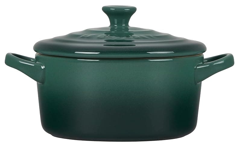 Le Creuset Stoneware Mini Round Cocotte, 14 oz., Artichaut thumbnail 3