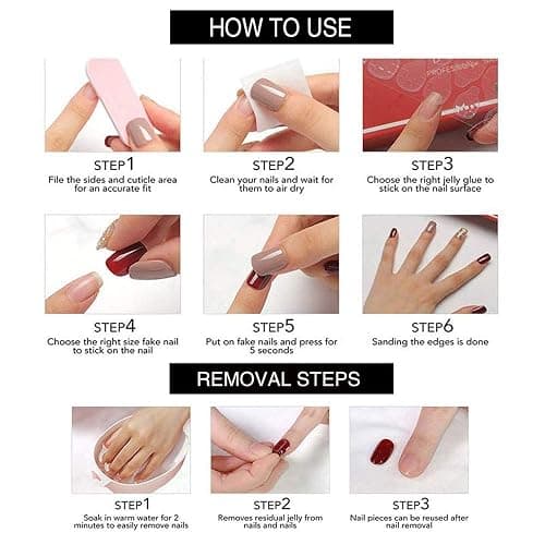 YoYoee Press on Nails -Luxury Long Fake Nails Coffin False Nails French Green Nails Butterfly Tips for Women and Girls 24Pcs thumbnail 5