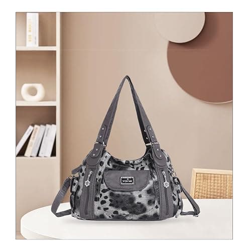 Angel Kiss Purses for Women, Large Shoulder Bag Hobo Tote Purse Mutipocket Faux Leather Satchel Hobo Purse thumbnail 3