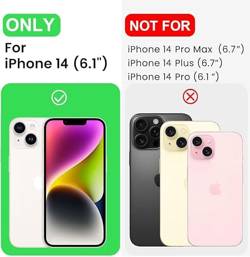 LOVE 3000 Designed for iPhone 14 Case, Premium Silicone with [Soft Anti-Scratch Microfiber Lining] Shockproof Protective Phone Case for Men Women Girls 6.1", Hot Pink thumbnail 6